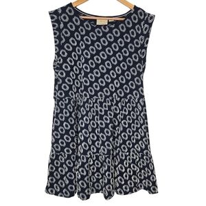 Maeve Anthropologie Lisanne Boho  Textured Cap Sleeve Tunic Day Dress Size Large